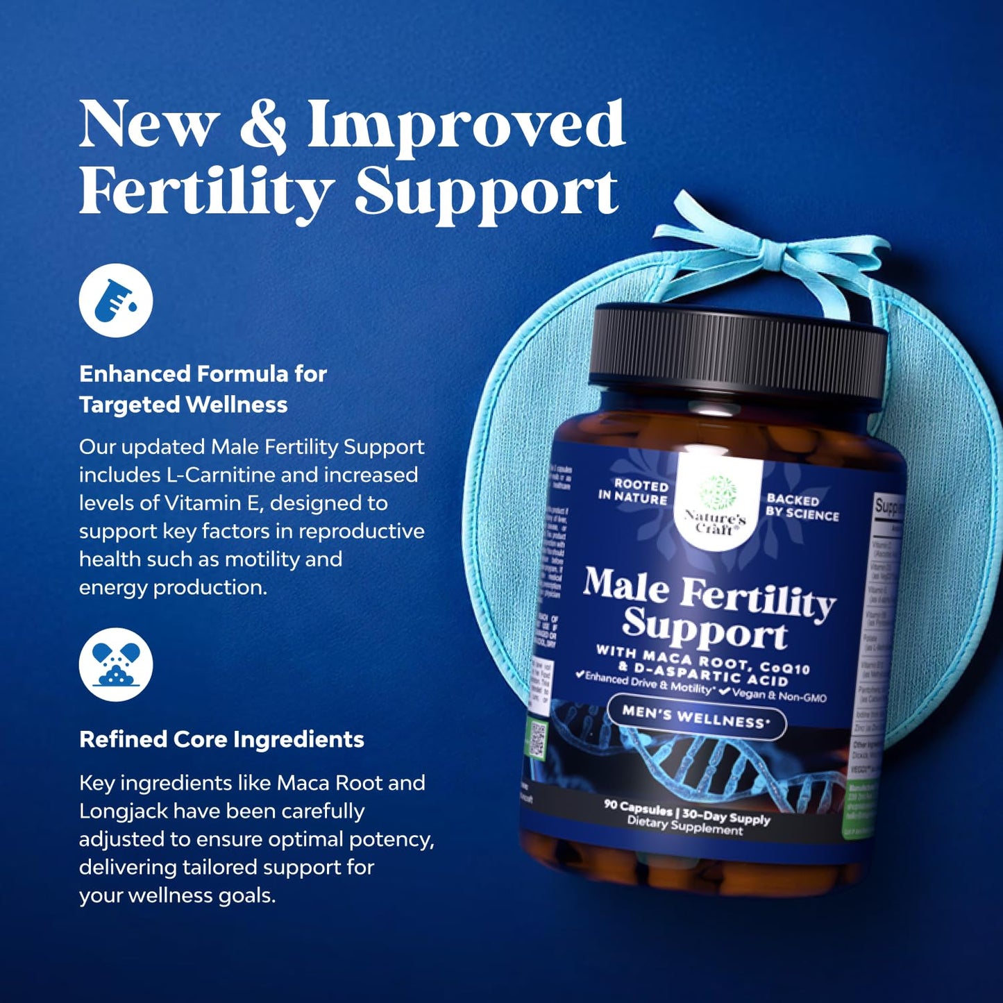 Pre-Conception Male Fertility Supplement | Sperm Motility & Volume Booster