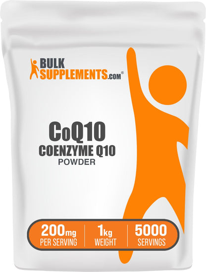 Coenzyme Q10 Powder 200mg - Gluten Free 1kg | BulkSupplements.com