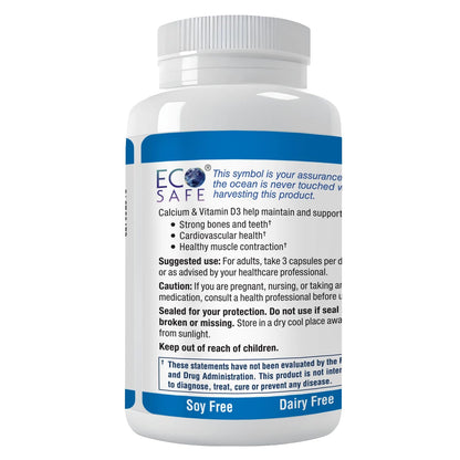 Coral Complex 3: Coral Calcium 900 mg, Vitamin D3 1200 IU, Magnesium 168 mg – 180 Vegetarian Capsules