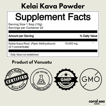 Kava Powder Noble Kava Root – Vanuatu 8oz | Calming, Ceremonial Pacific Tradition