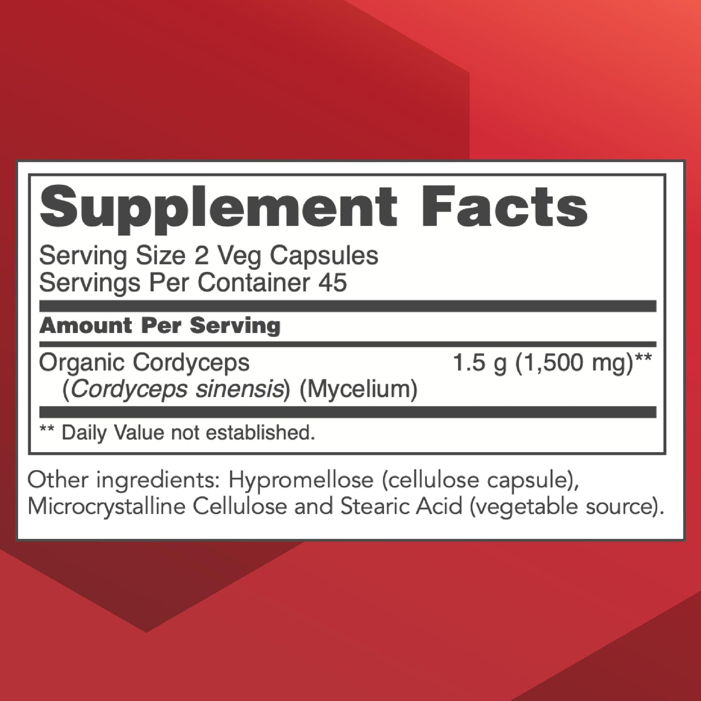 Protocol Cordyceps 750mg – Immune Support & Vascular Health | Non-GMO | 90 Veg Caps