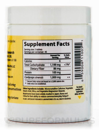 Cordyceps Sinensis-MRL 500 mg – 90 Tablets | Mycology Research Laboratories