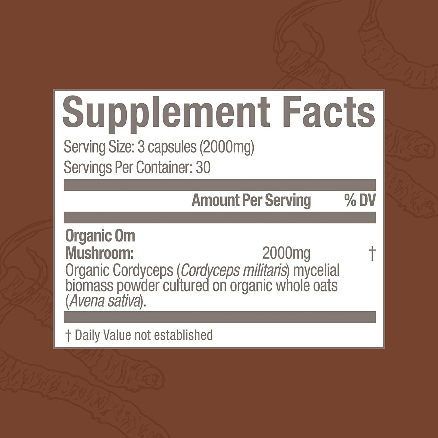 OM Mushroom Superfood Cordyceps Capsules – Organic Energy & Endurance (90 Count)