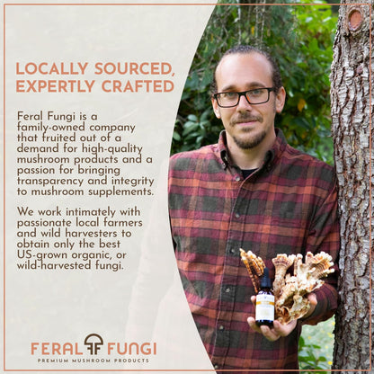 Feral Fungi Cordyceps Tincture – 100% Pure Mushroom Extract (USA Grown) 1 oz