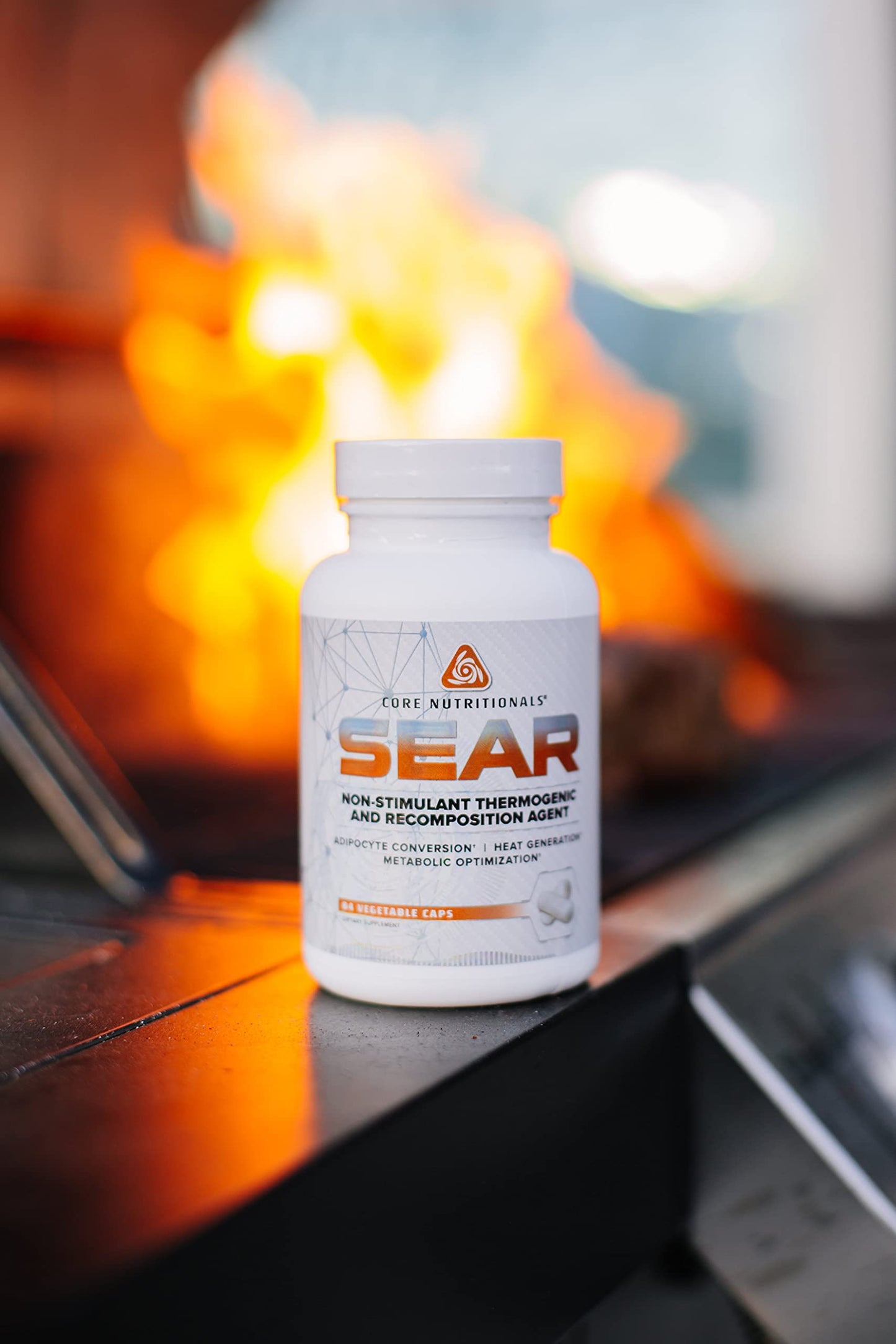 Core Nutritionals SEAR Thermogenic Fat Burner | Non-Stim Recomposition Agent | Paradoxine & Grains of Paradise | 84 Vegetable Capsules