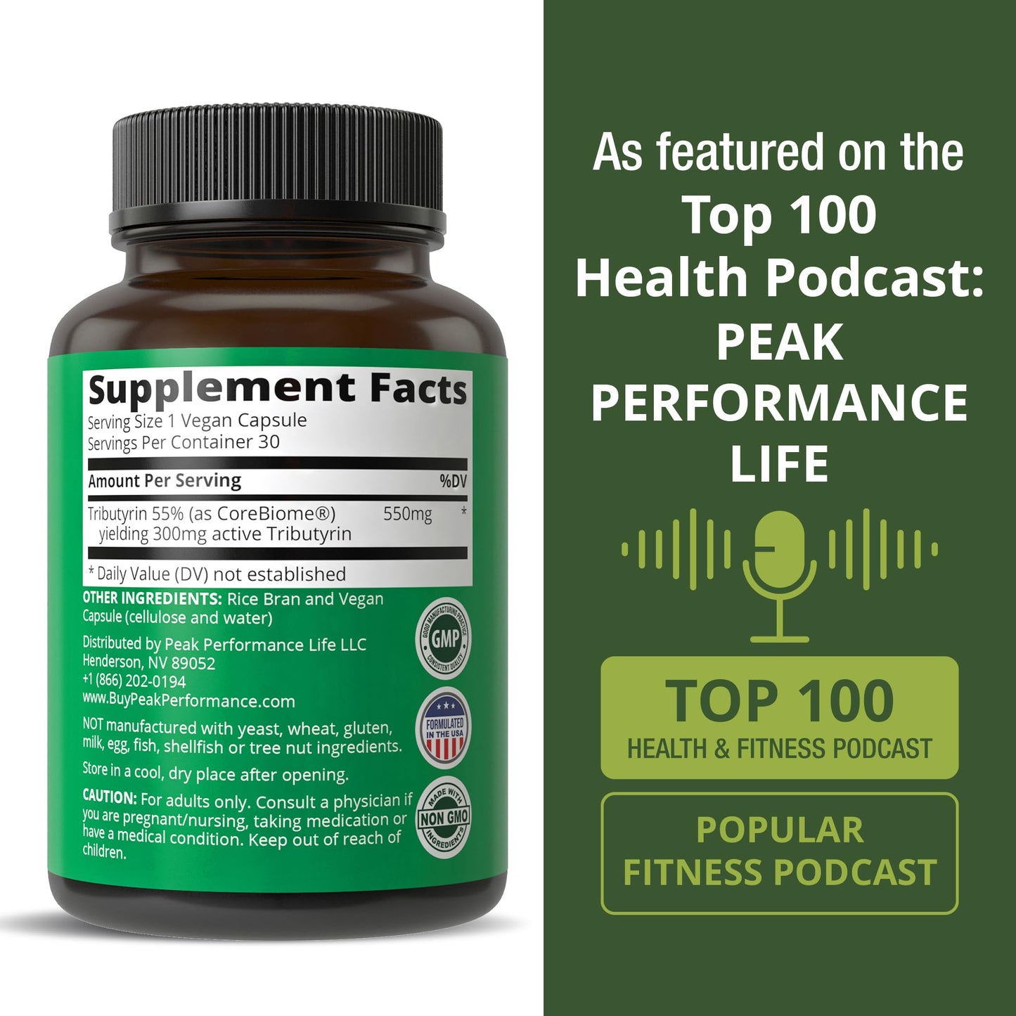 CoreBiome Tributyrin Postbiotic for Gut Health Clinically Tested