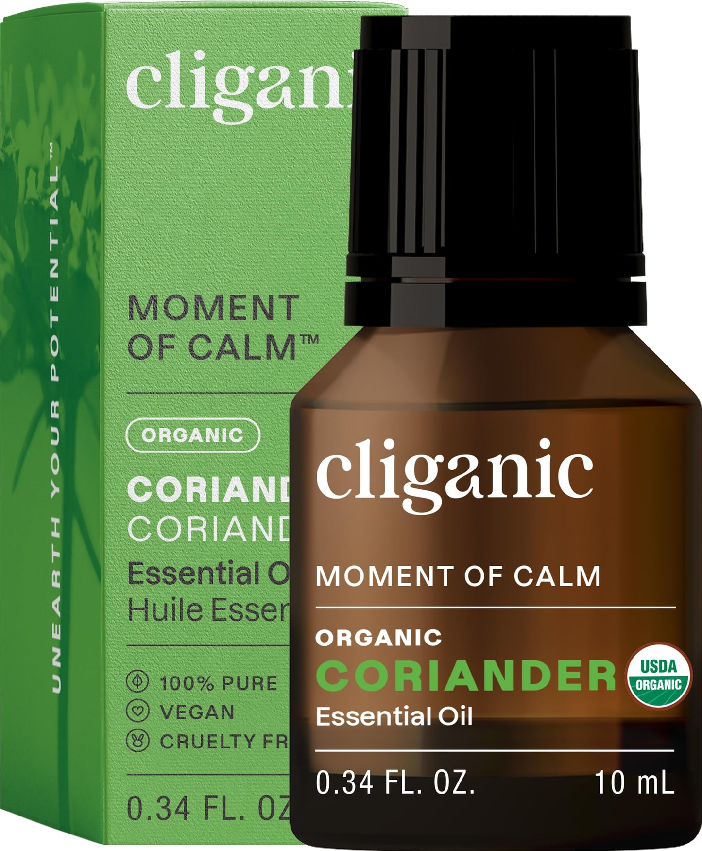 Cliganic Organic Coriander Seed Essential Oil - 100% Pure, USDA Organic & Non-GMO | Bottled in the USA (Packaging May Vary)