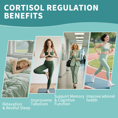 2 Pack Cortisol Gummies for Women – Ashwagandha, Rhodiola, Magnesium | 120 Gummies