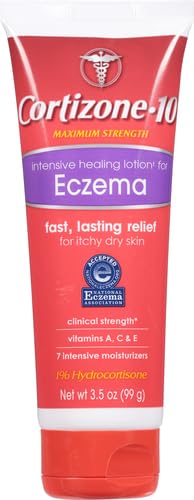 Cortizone-10 Maximum Strength Intensive Healing Lotion for Eczema – 3.5 oz | Fast Itch Relief