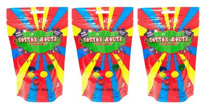 Cotton Mouth Candy Dry Mouth Relief Fruit Mix 3.3 oz Bags (3-Pack)