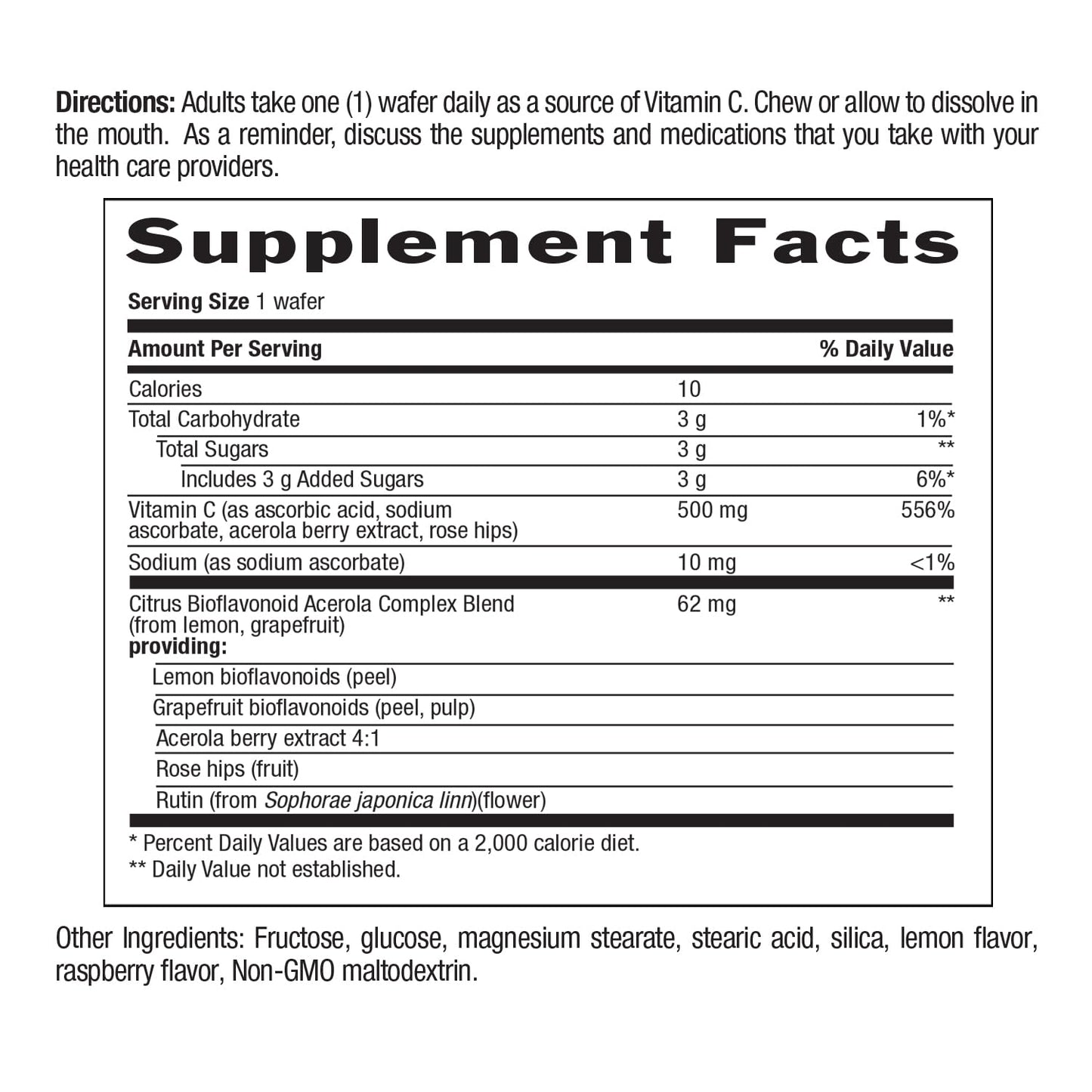 Country Life Acerola Vitamin C Complex – 500 mg Berry Chewables, 90 Wafers, GFCO & AVA