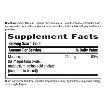 Country Life Chelated Magnesium 250mg – Supports Bone & Immune Health | 90 ct Pack of 2