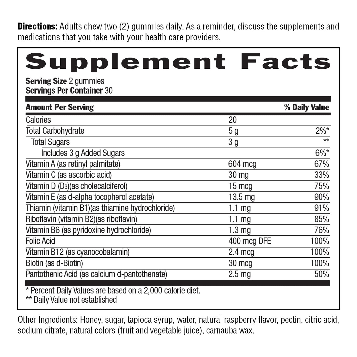 Country Life Honey Gummies Multivitamin – Bone & Heart Support | Non-GMO, Gluten Free, Vegetarian | 60 Gummies (Pack of 2)