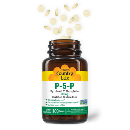 Country Life P-5-P Vitamin B6 – Bioavailable B6 (P-5-P) for Energy