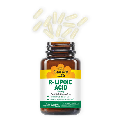 Country Life R-Alpha Lipoic Acid Complex 300mg – Alpha-Lipoic Acid 270mg & R-Lipoic Acid 30mg – Antioxidant Support