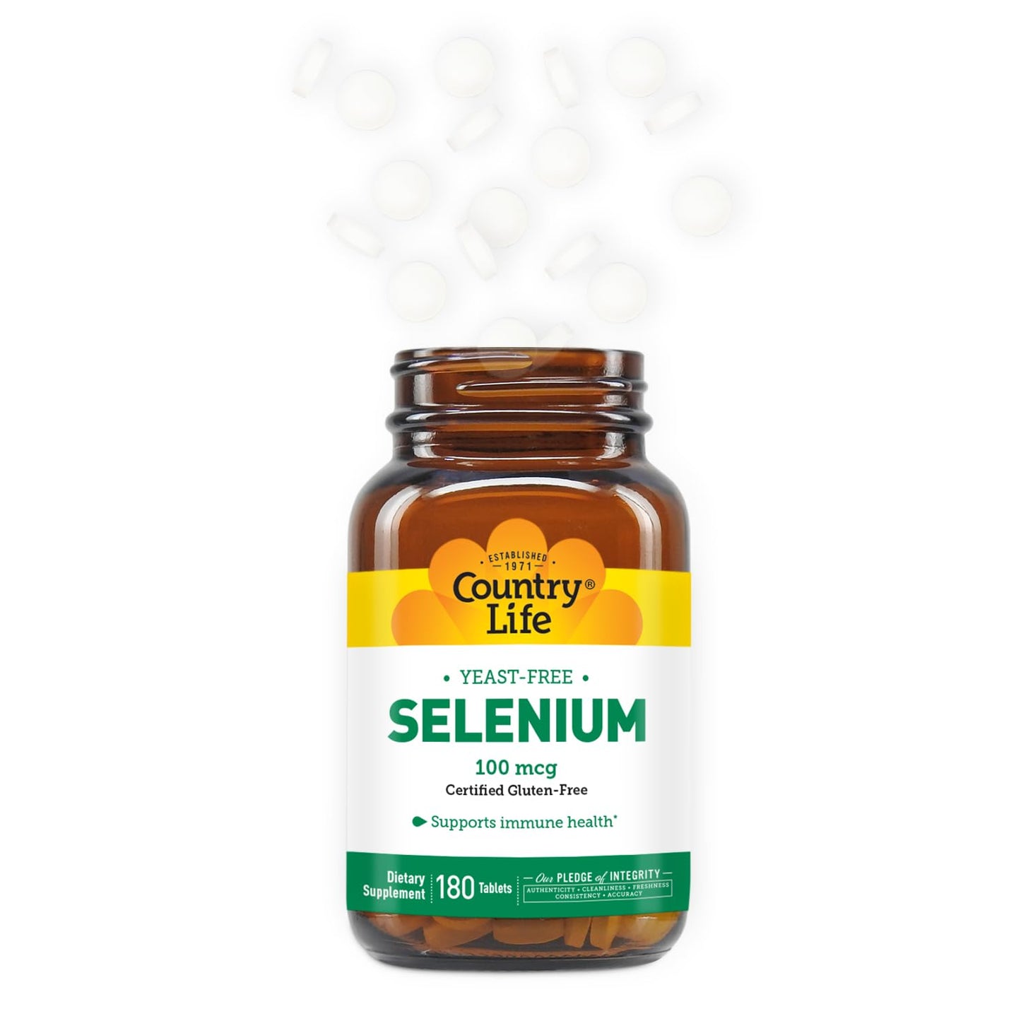 Country Life Selenium 100 mcg - Yeast Free, Gluten Free, Vegan, Halal (Pack of 2)