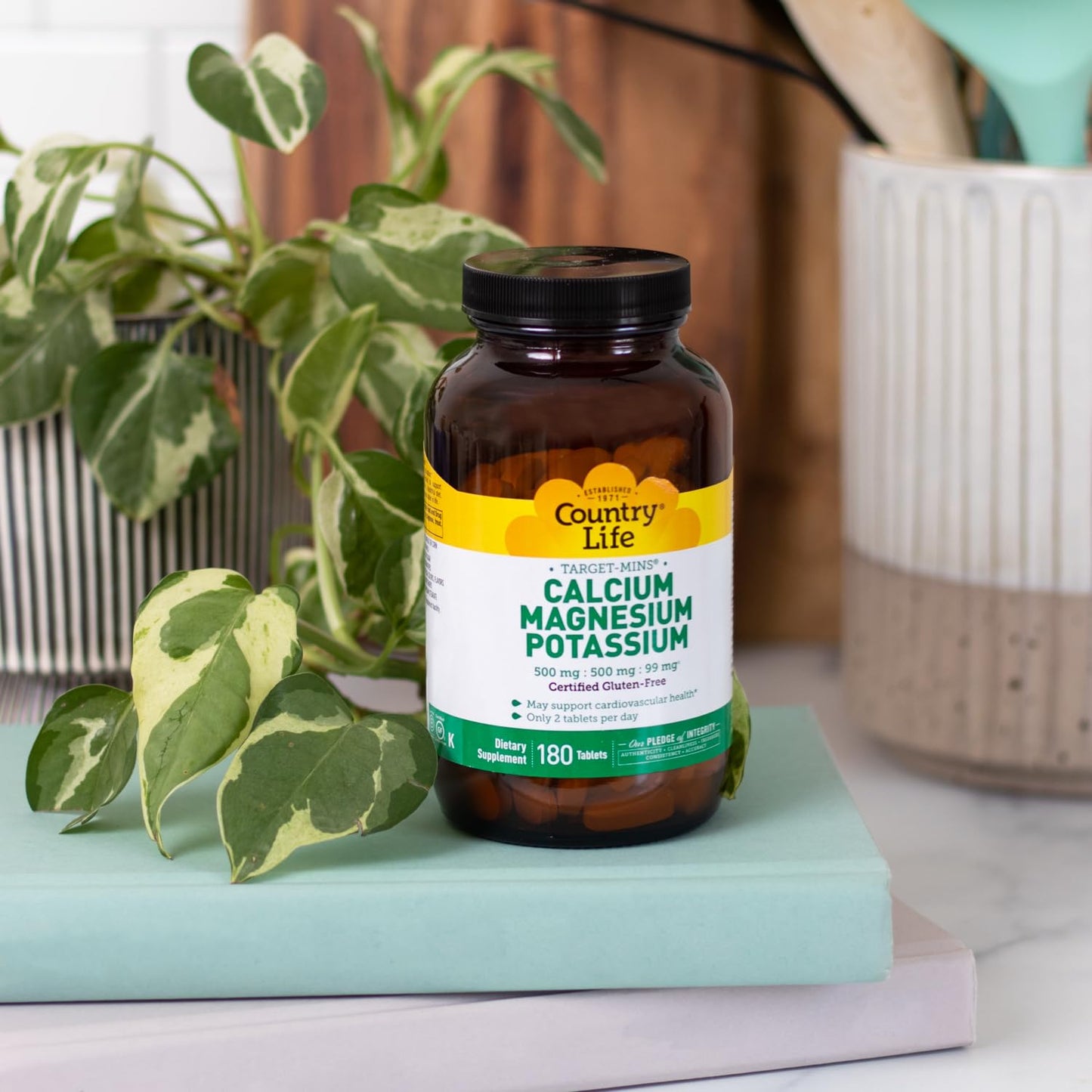 Country Life Target Mins Calcium Magnesium Potassium – 180 Tablets | Gluten Free & Vegan