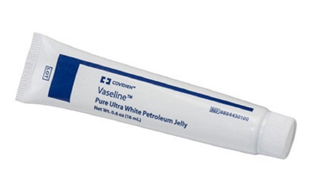Covidien Vaseline Pure Ultra White Petroleum Jelly – 1 oz Tube | Emollient Ointment Base