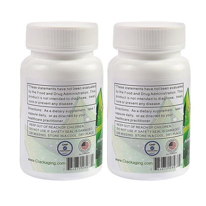 Crackaging Cycloastragenol 98% 25mg – Telomere Activator, Cell Rejuvenation | 60 Capsules (2 Bottles)