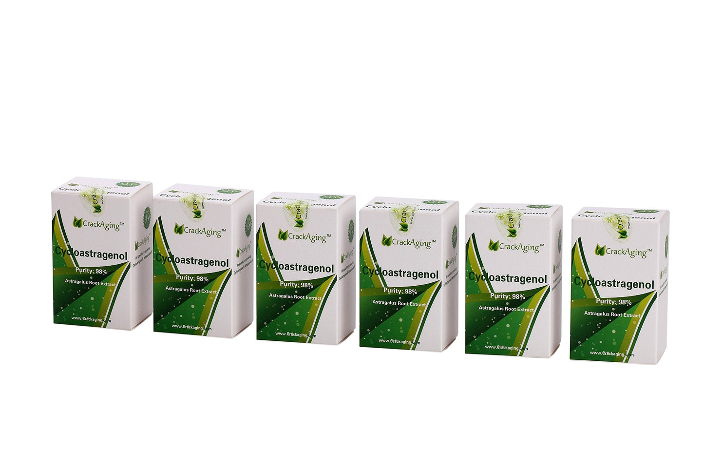 Crackaging Cycloastragenol 98% - 10mg Capsule | Super-Absorption Formula (30 Caps per Bottle, 6 Bottles)