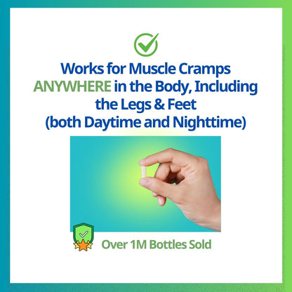 Cramp Defense Leg Cramps Pills — Organic Magnesium Capsules, High Absorption, Made in USA (3–6 Month Supply)