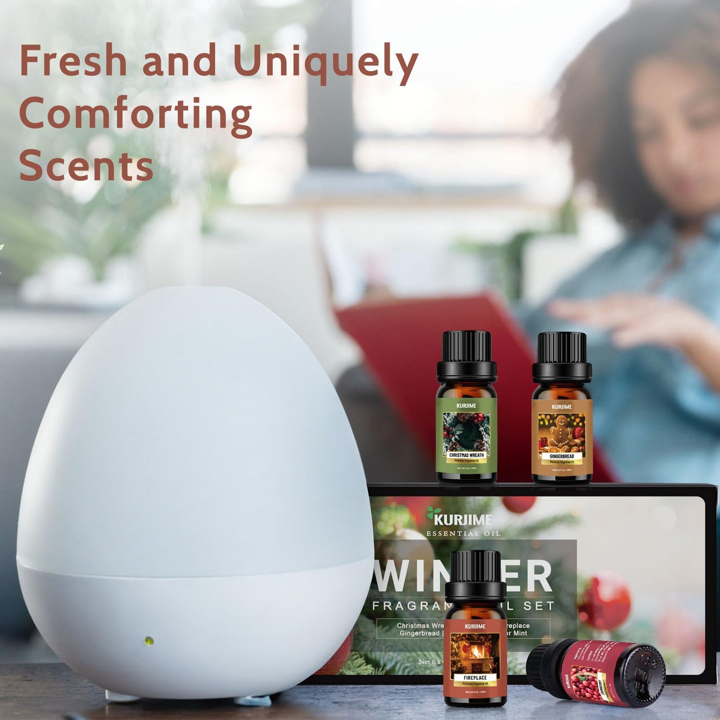 Winter Essential Oils Set – 6x10ml Fragrance Oils for Diffusers