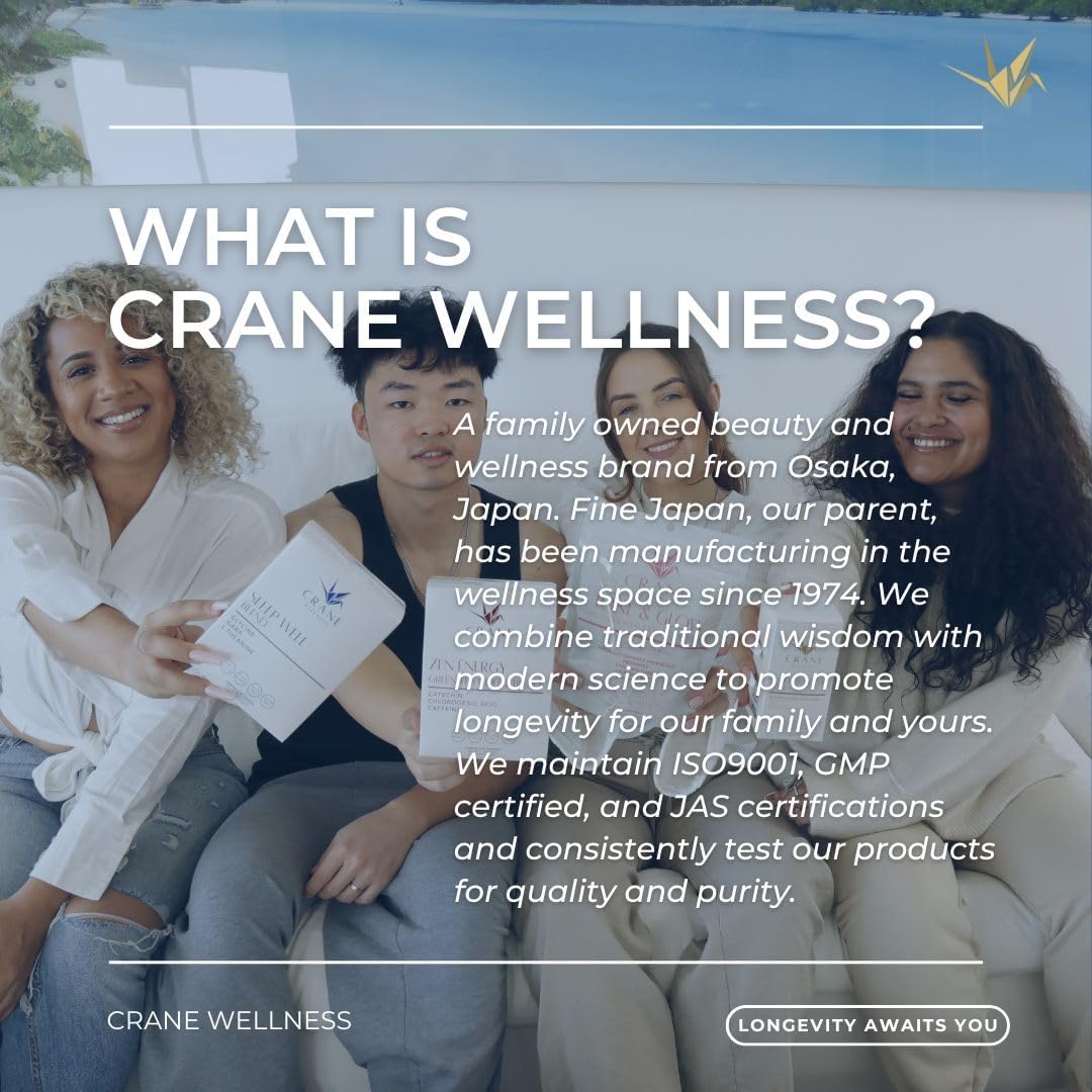 CRANE WELLNESS Coix Seed Extract Powder – 100% Pure Non-GMO, Made in Japan