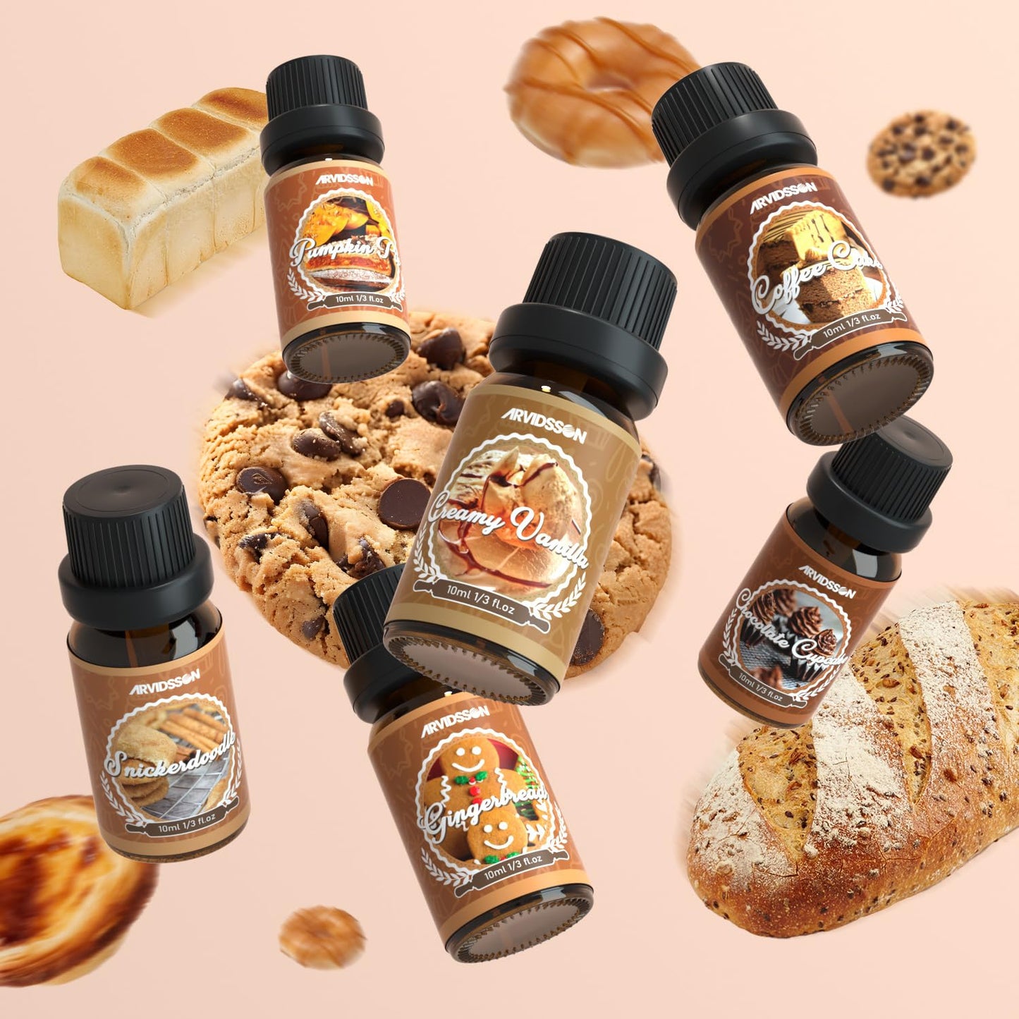 Bakery Fragrance Oils Set | ARVIDSSON Dessert Scents for Candles