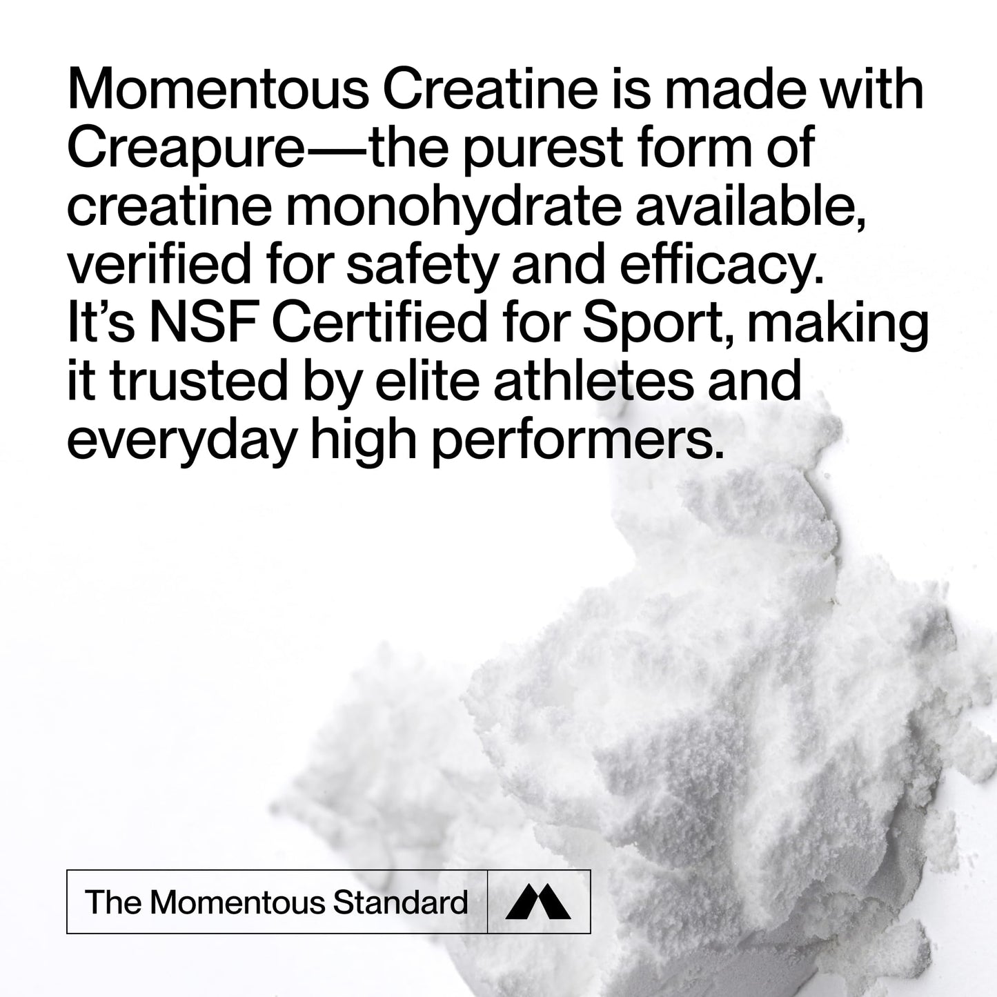 Momentous Creatine Monohydrate Powder – Creapure | NSF Certified for Sport