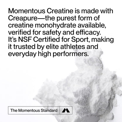 Momentous Creatine Monohydrate Powder – Creapure | NSF Certified for Sport