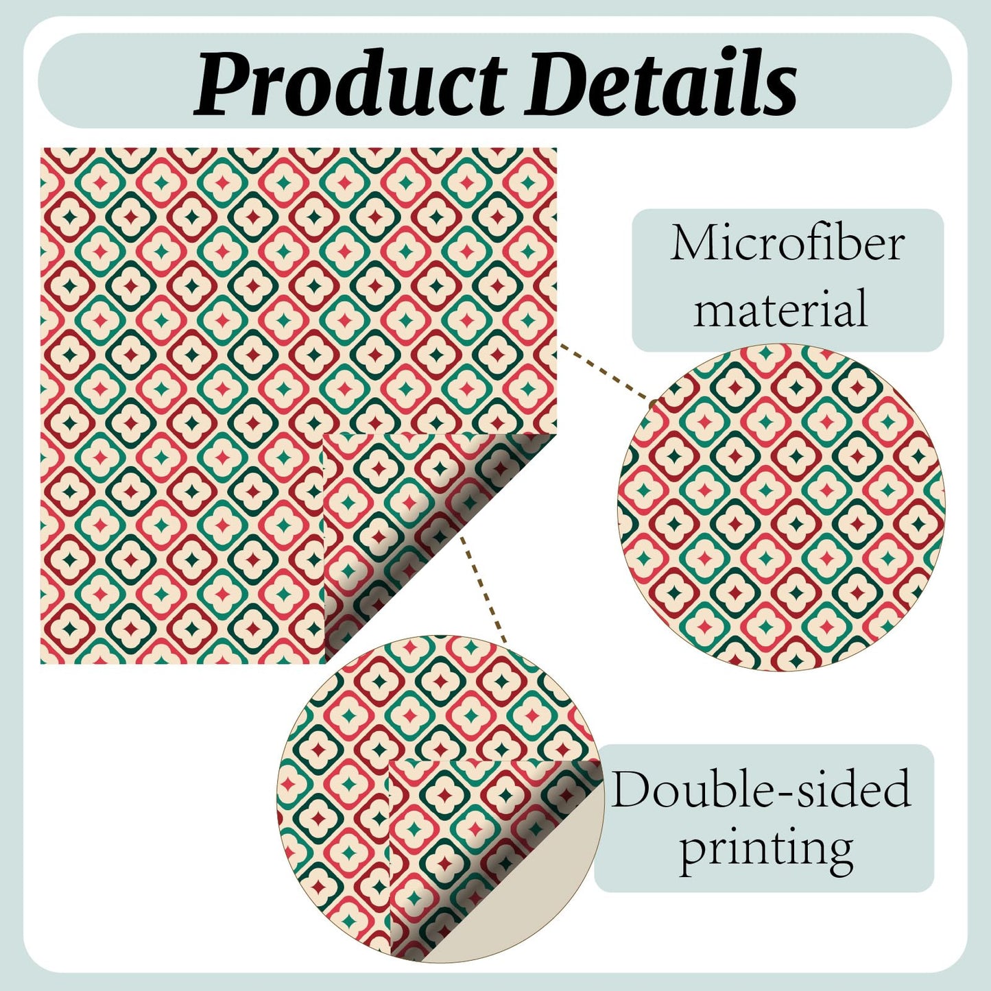 CREATCABIN 6 Packs Christmas Glasses Cleaning Cloths – Suede Fiber Microfiber Cloths, 6 x 6 Inch