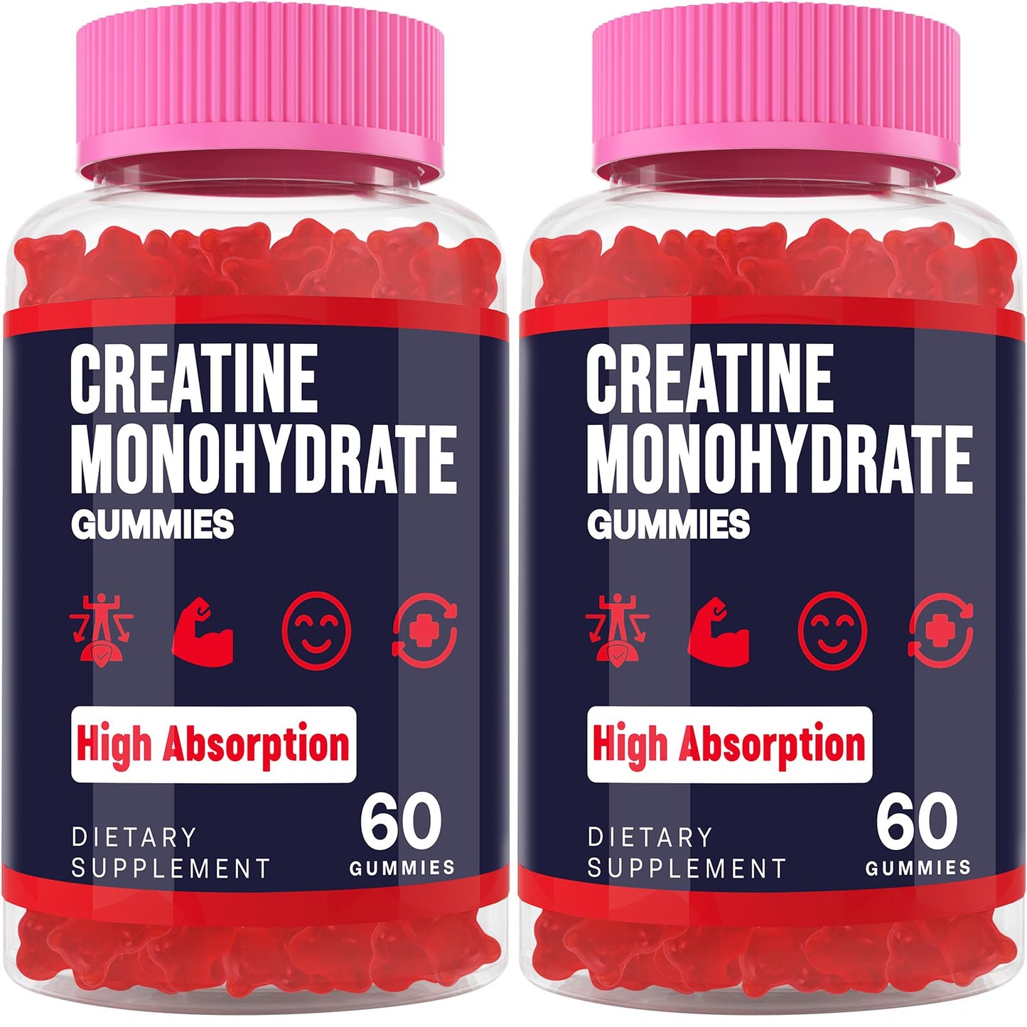 Creatine Monohydrate Gummies for Women & Men – Taurine & B6 (2 Packs)