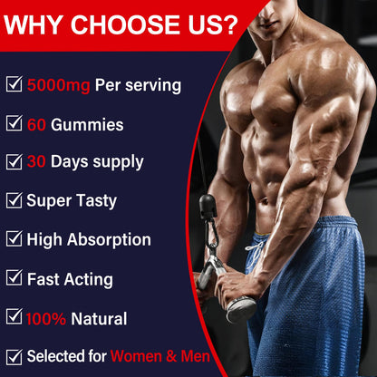 Creatine Monohydrate Gummies for Women & Men – Taurine & B6 (2 Packs)