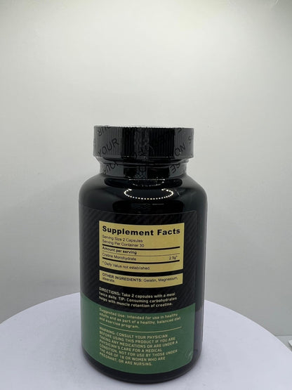 Micronized Creatine Monohydrate Capsules – 2.5g, 60 Count for Muscle Building