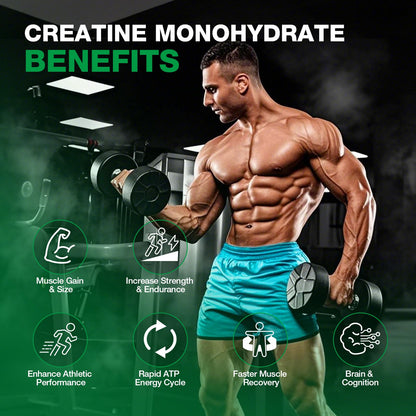 Creatine Monohydrate Gummies – 5 g Creatine for Women & Men | Vegan, Gluten-Free, 160 Count