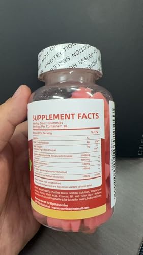 Creatine Monohydrate Gummies Complex – Advanced Formula with L-Taurine & Vitamin B12 | 90 Strawberry Gummies
