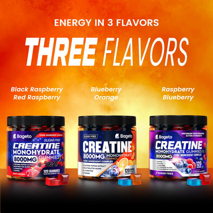 Creatine Monohydrate Gummies Complex 8000mg – Pre-Workout, Sugar-Free, 120pcs