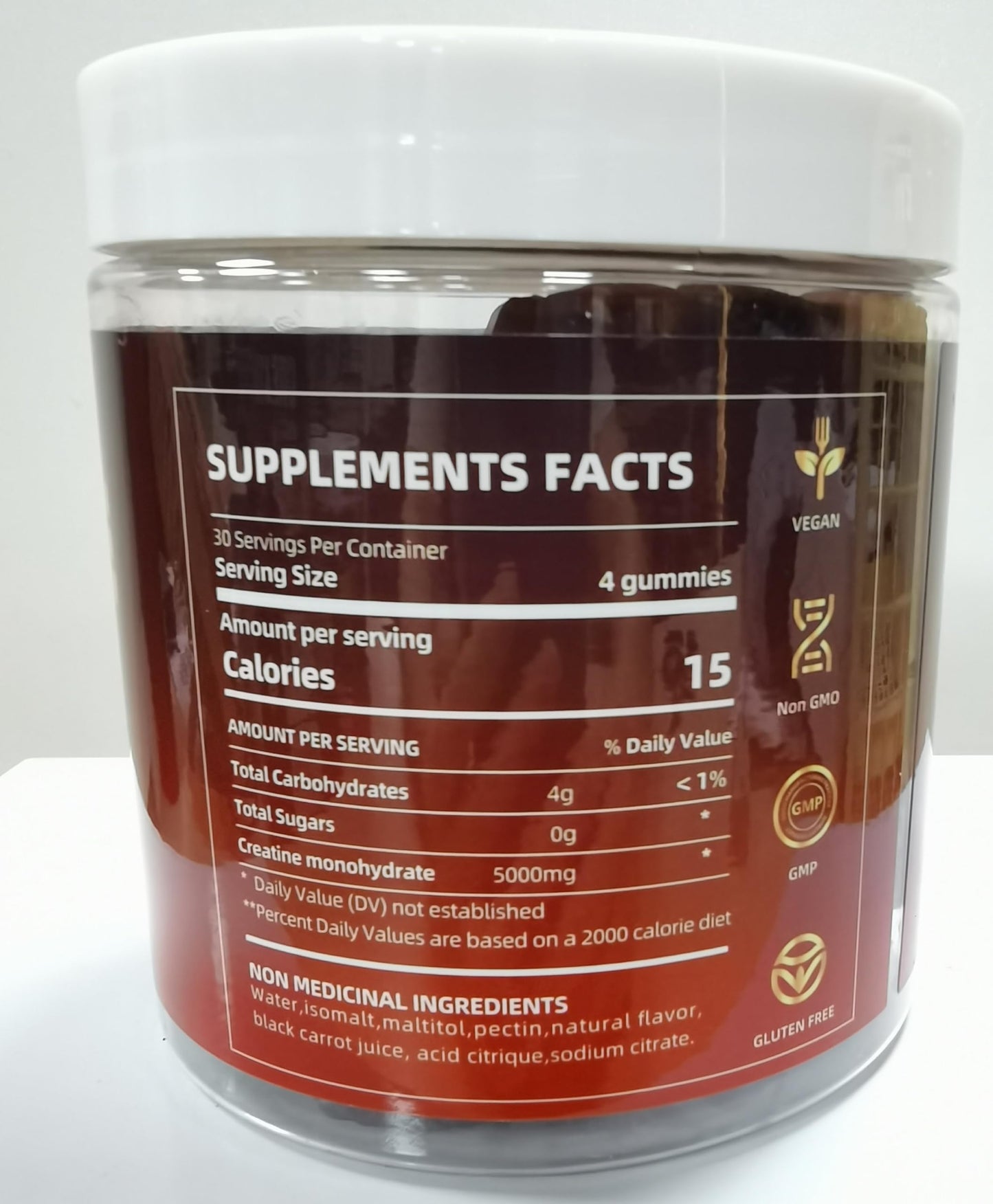 Creatine Monohydrate Gummies 5000mg – 120 Count | Strength & Recovery