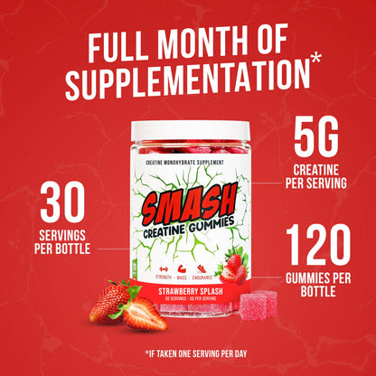 Creatine Monohydrate Gummies 5g Dose – Made in USA, Vegan & Gluten Free | Muscle, Strength, Recovery & Cognitive Health