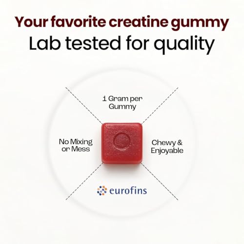 OMNI Creatine Monohydrate Gummies – 1g per Gummy | Watermelon & Peach Flavor | 90 Count