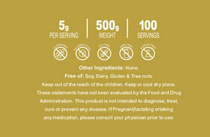 Instant Creatine Monohydrate Powder 500g – 5000mg/Serving, Micronized, Unflavored, Keto & Vegan