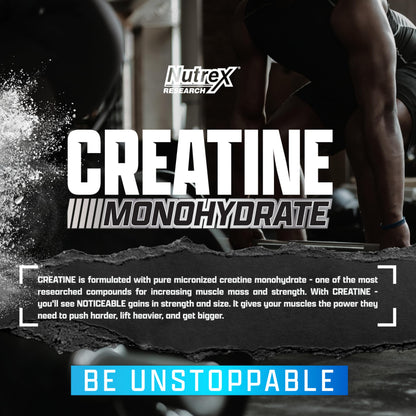 Nutrex Research Creatine Monohydrate Powder 60 Servings | Unflavored 5G Micronized Creatine Powder