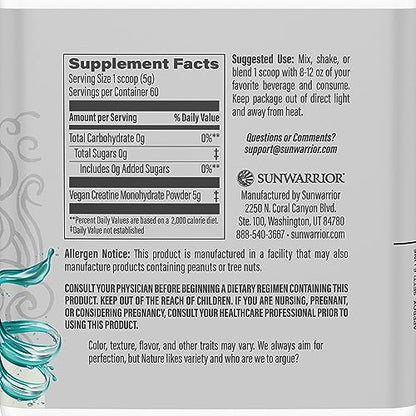 Creatine Monohydrate Powder – Micronized Pre-Workout | Vegan & Keto | 60 Servings