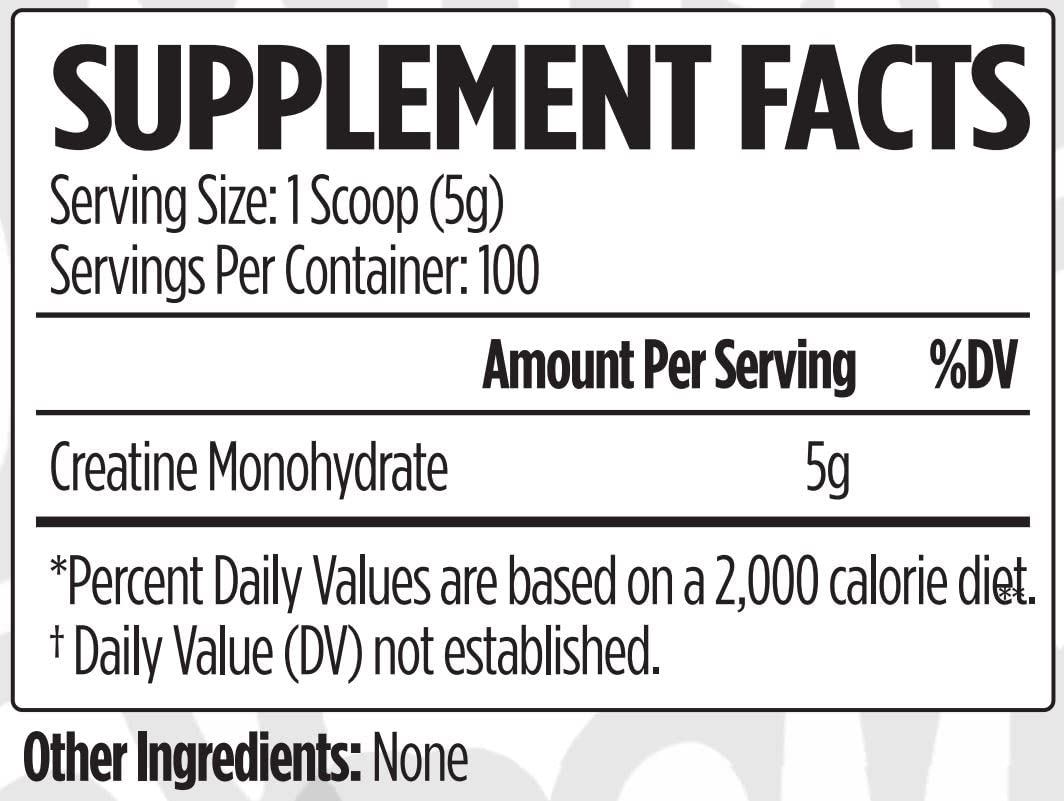 VMI Sports Creatine Monohydrate Powder – 5 g per Serving, 100 Servings, Unflavored