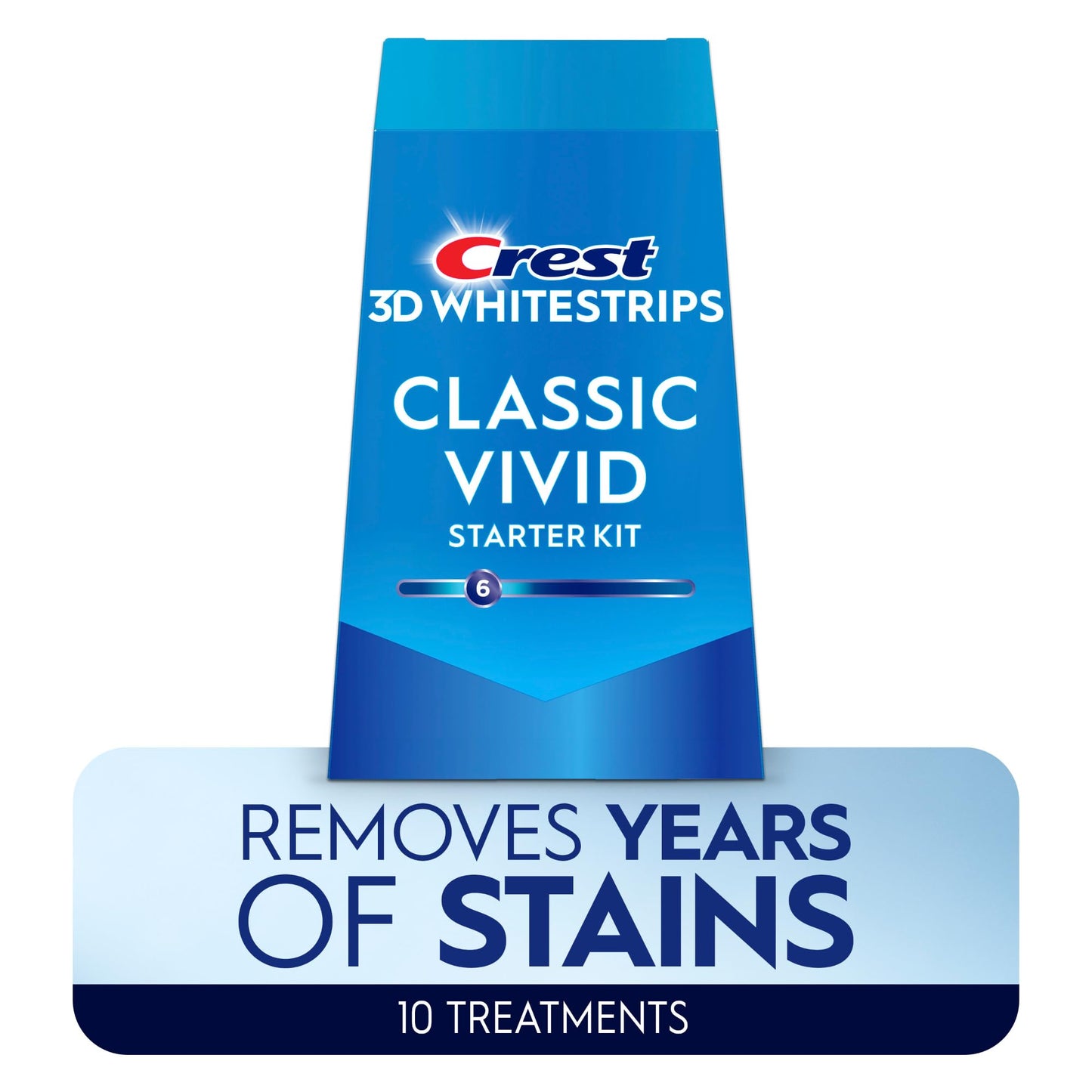 Crest 3D Whitestrips Classic Vivid – Teeth Whitening Kit, 20 Strips (10 Count Pack)