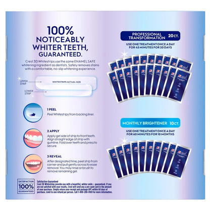 Crest 3D Whitestrips 40+20 Strips | Professional Effects at Home