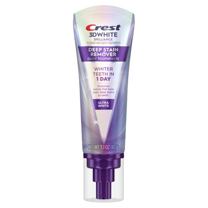 Crest 3D White Brilliance Deep Stain Remover Ultra White Toothpaste - 3.1oz