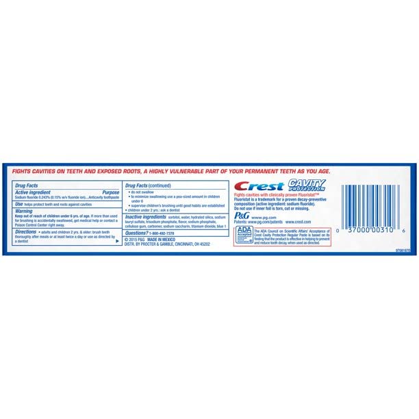 Crest Cavity Protection Regular Toothpaste 8.2 oz (232 g) – Pack of 2