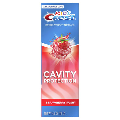 Crest Kid's Cavity Protection Fluoride Toothpaste – Strawberry Rush, 4.2 oz