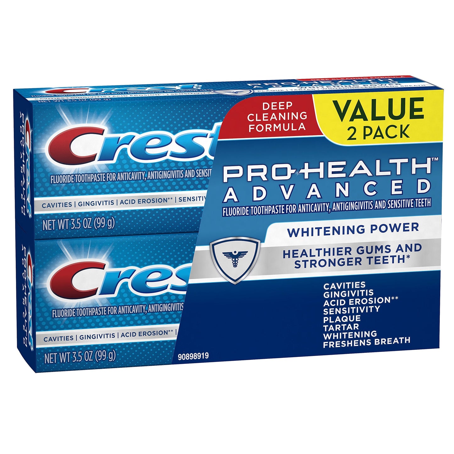 Crest Pro-Health Advanced Whitening Toothpaste Twin Pack | Stronger Teeth & Healthier Gums